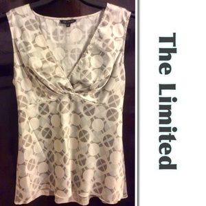 The Limited Gray & White Pattern Blouse